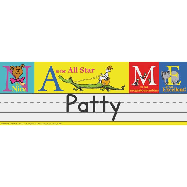 Dr. Seuss™ ABC Tented Name Plates