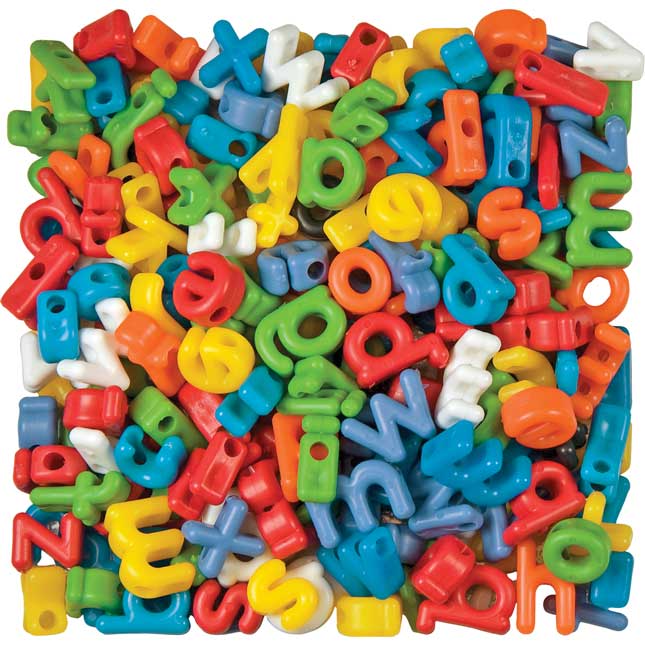 Manuscript Letter Beads Lowercase - 288 letter beads