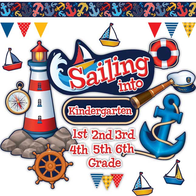 Sailing Into... Grade Classroom Decor Set