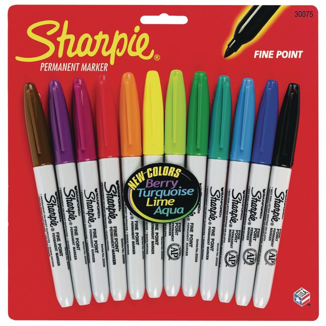 Sharpie® Fine Point Permanent Markers Assorted - 12