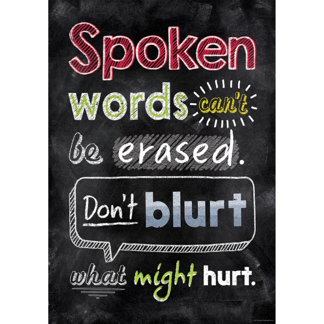 Inspire U Posters - Spoken Words Can't Be Erased... - 1 poster