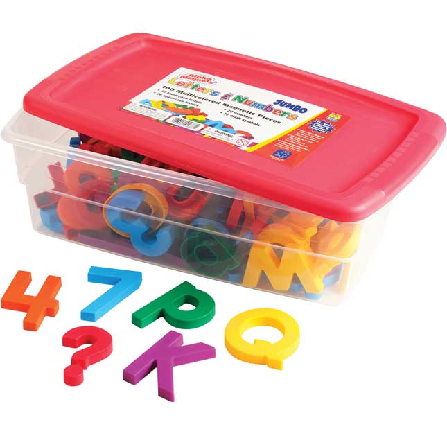 Alpha Magnets Jumbo Letters And Numbers - Set Of 100