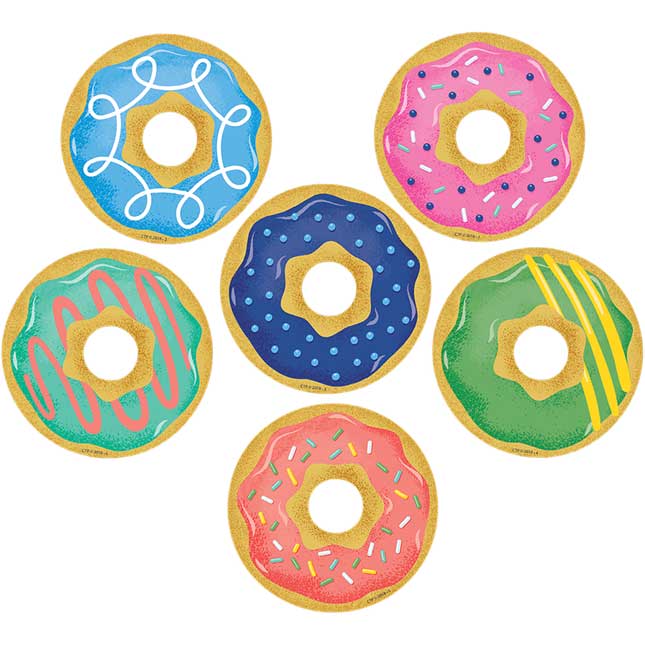 Mid-Century Modern Donuts 3" Designer Cutouts - 36 cutouts