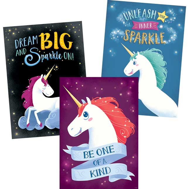 Unicorns Inspire U Poster 3-Pack