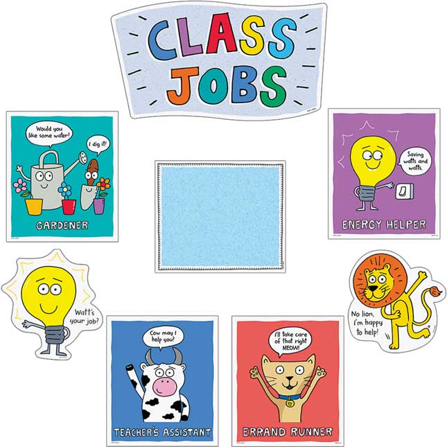 So Much Pun! Class Jobs Mini Bulletin Board