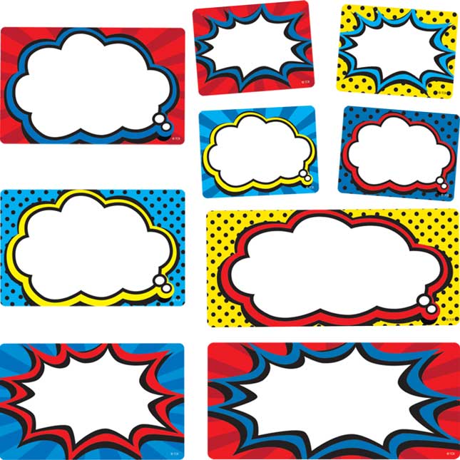 Clingy Thingies® Superhero Dry Erase Labels