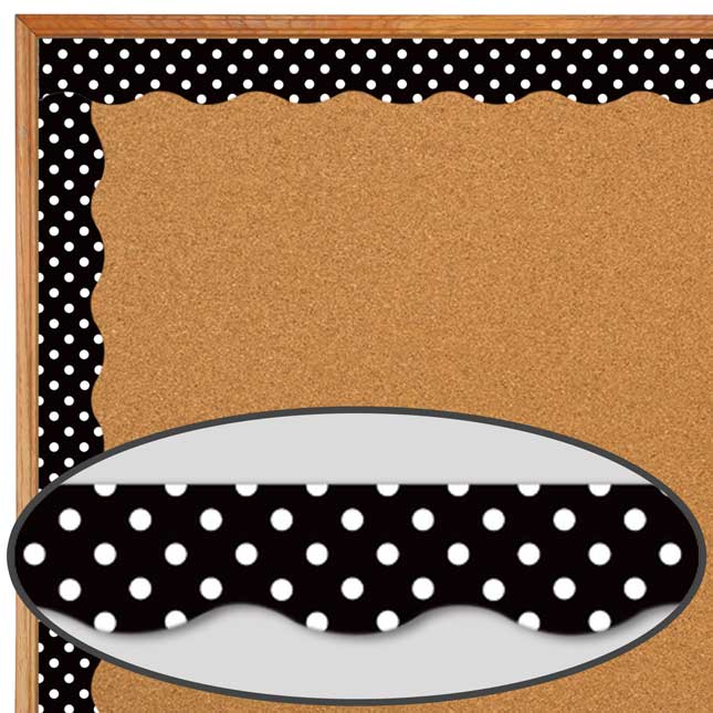 Clingy Thingies® Black Polka Dots Border Trim