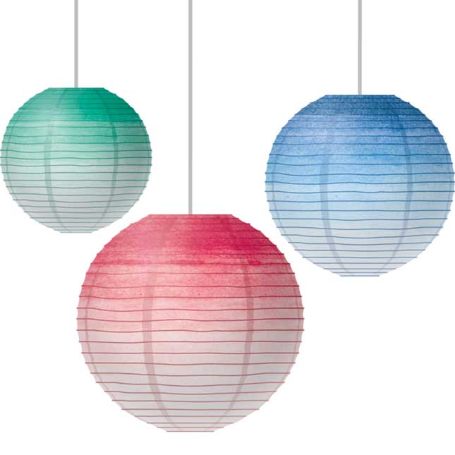 Watercolor Hanging Paper Lanterns