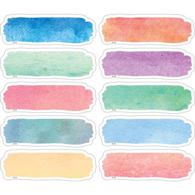 Watercolor Magnetic Labels - 20 labels