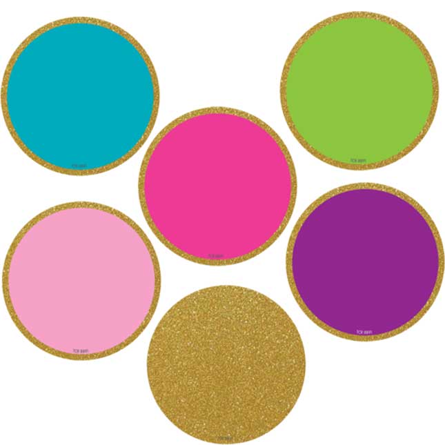 Confetti Colorful Circles Mini 2" Accents - 36 pieces