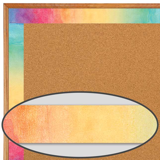 Watercolor Straight Border Trim - 1 border trim