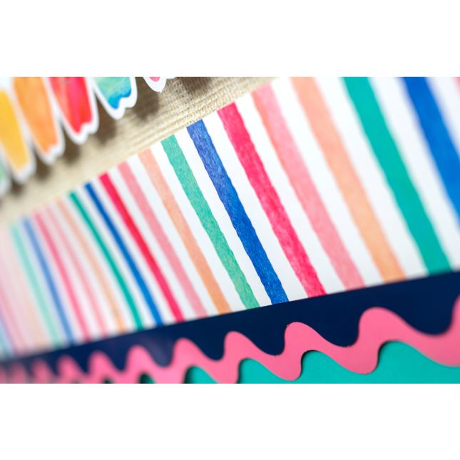 Watercolor Stripes Straight Border Trim - 1 border trim, 12 pcs_2