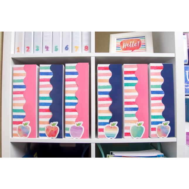 Watercolor Stripes Straight Border Trim - 1 border trim, 12 pcs_3