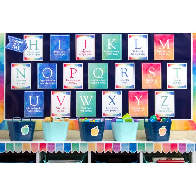 Watercolor You Are Capable Of Doing Great Things Bulletin Board Set - 29 pcs_2