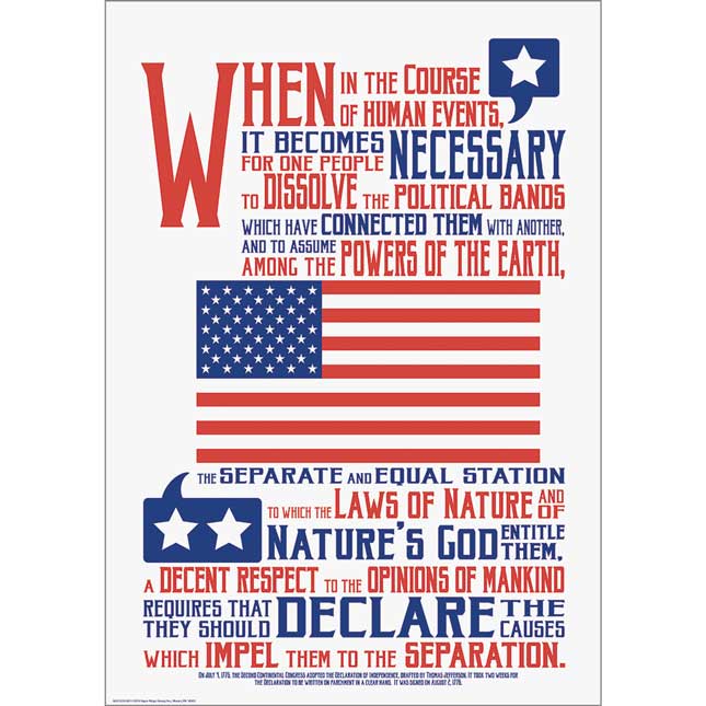 Declaration Of Independence 13" X 19" Poster