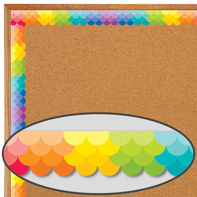 Painted Palette Rainbow Ombré Scallop Border Trim - 1 border trim_0