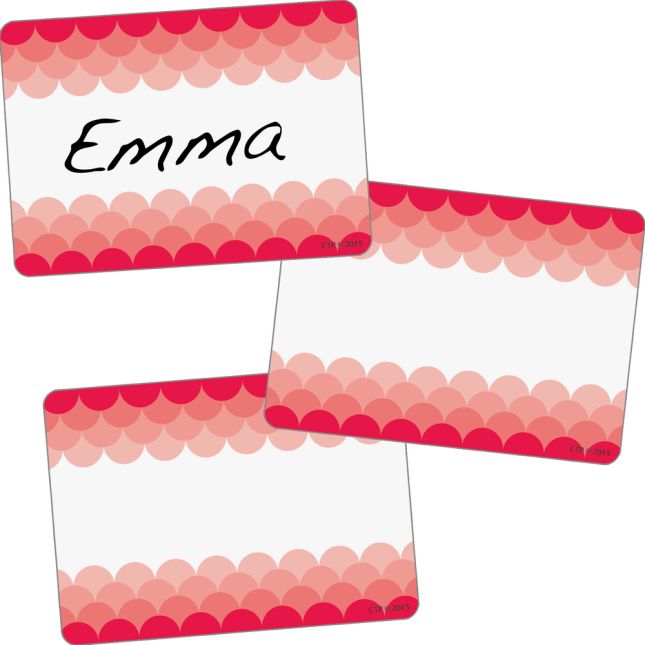 Poppy Red Painted Palette Name Tags