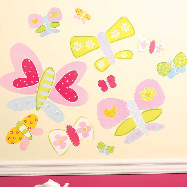 Garden Reading Environment - Wallies® Butterflies Wall Decor - 28 stickers