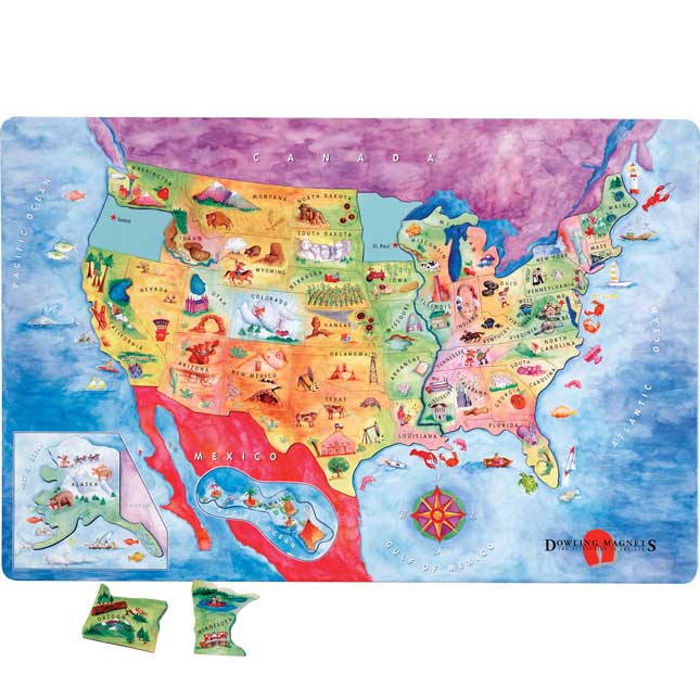 Magnetic USA Map Puzzle