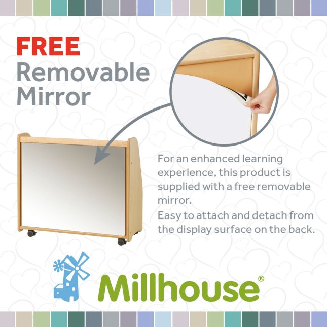 Millhouse™ Mobile Welsh Dresser Display Storage with 6 Clear Tubs