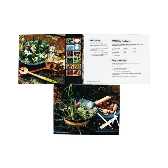 Mud Kitchen Double-Sided Activity Cards Set of 16