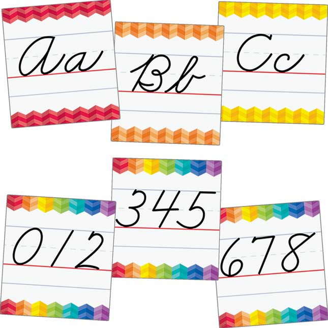 Cursive Alphabet Letters for Wall Decoration or Bulletin Board Titles