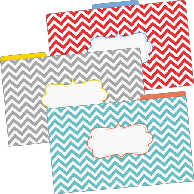 Legal-Size File Folders - Chevron