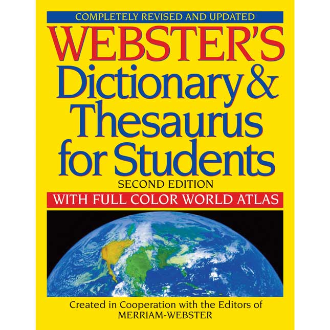 Webster's Dictionary And Thesaurus For Students With FullColor World