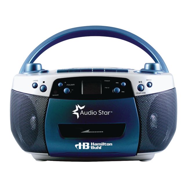 AudioStar Boom Box Radio, CD, USB, Cassette Player