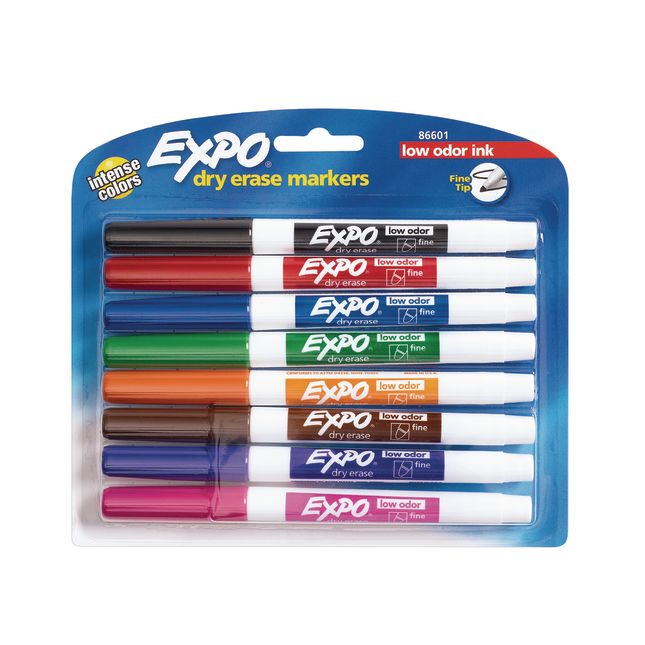 Expo Low Odor Fine Markers 8 ct. - Assorted - 8 markers