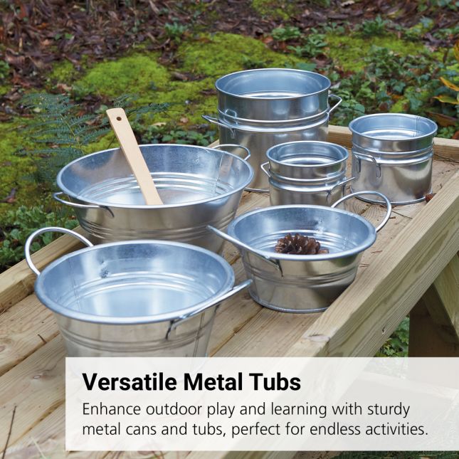 Metal Cans and Tubs, 6pcs