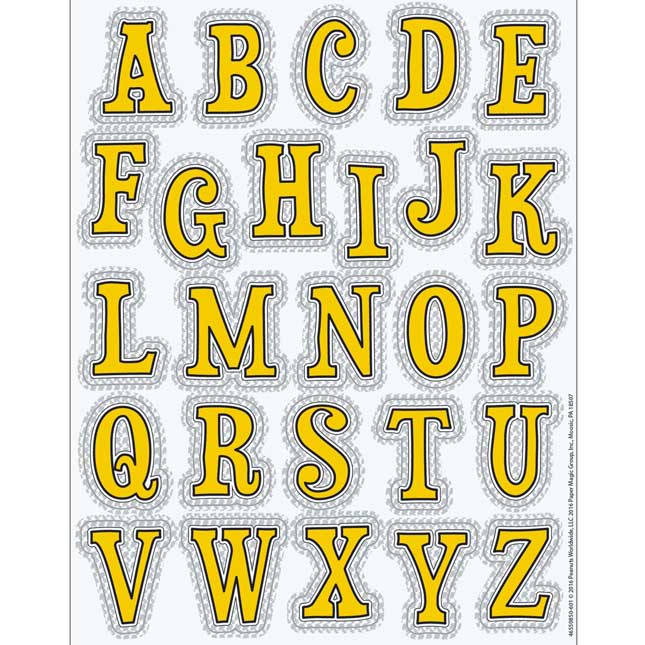 Peanuts® Touch Of Class Alphabet Stickers