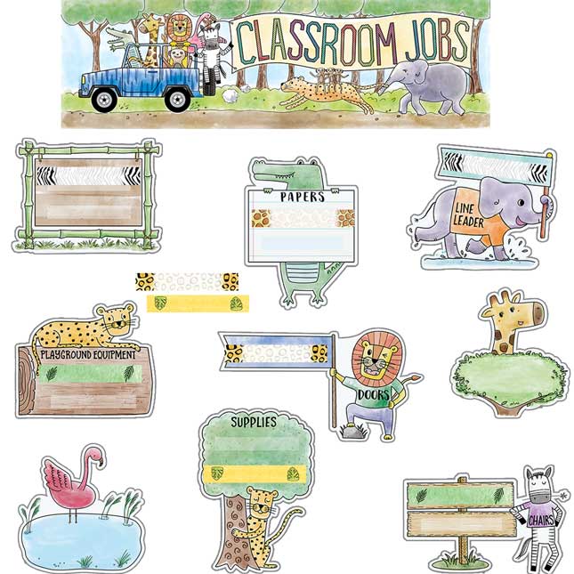 Safari Friends Classroom Jobs Bulletin Board Kit