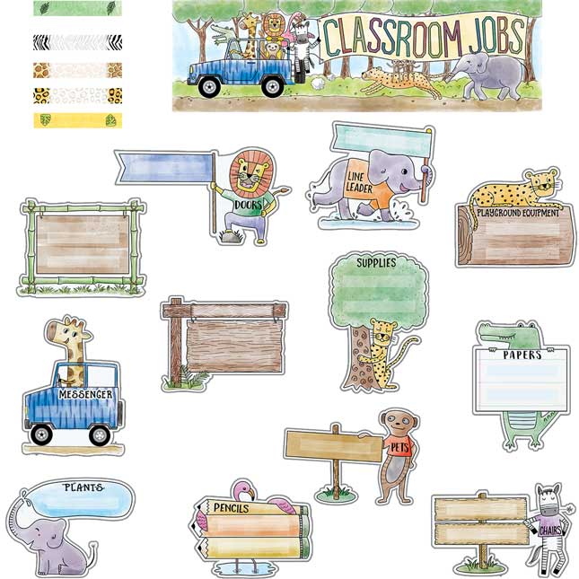 Safari Friends Classroom Jobs Bulletin Board Kit