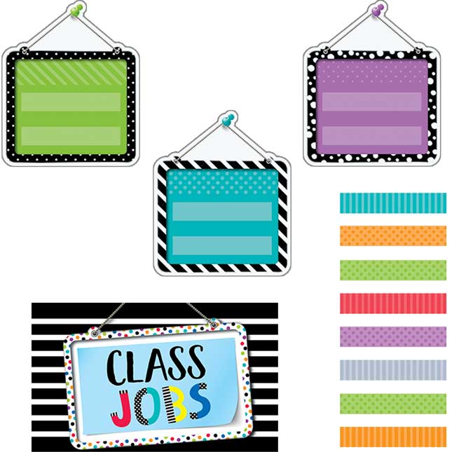 Bold and Bright Classroom Jobs Bulletin Board Kit