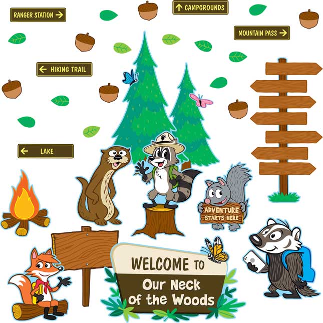 Ranger Rick Welcome To Our Neck Of The Woods Bulletin Board Kit