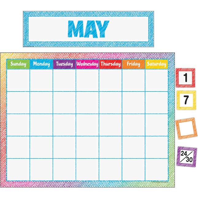 Colorful Scribble Calendar Set