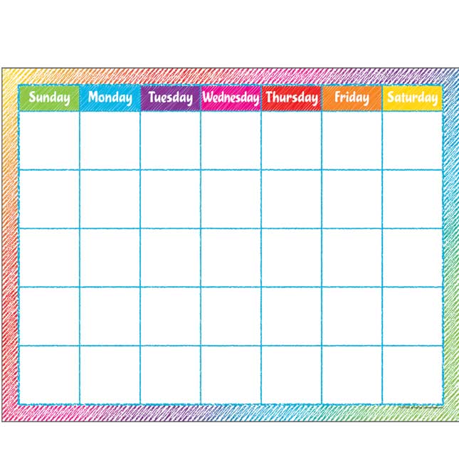 Colorful Scribble Calendar Set