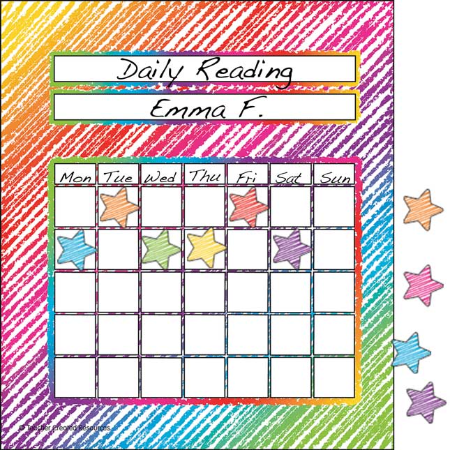 Colorful Scribble Incentive Charts And Mini Stickers