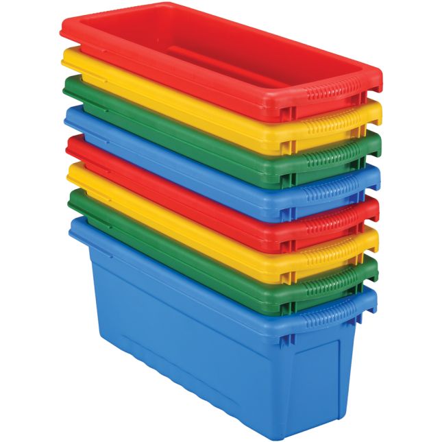 Small Sturdy Tubs, 4 Colors - 8 tubs