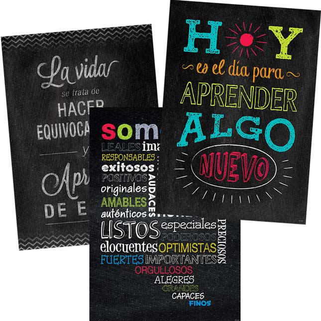 Chalk It Up! Spanish Inspire U Poster 3-Pack