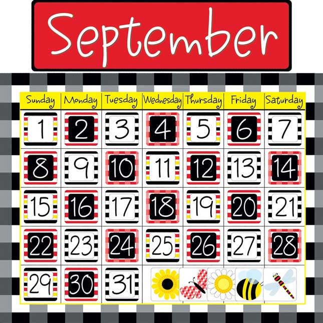 Buffalo Plaid Calendar Chart Kit