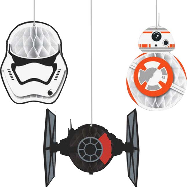 Star Wars The Force Awakens™ Honeycomb Decorations - 3 pieces