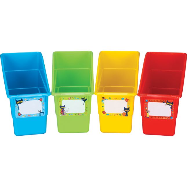 Pete The Cat® Groovy Durable Book And Binder Holders - 12 bins, 36 labels