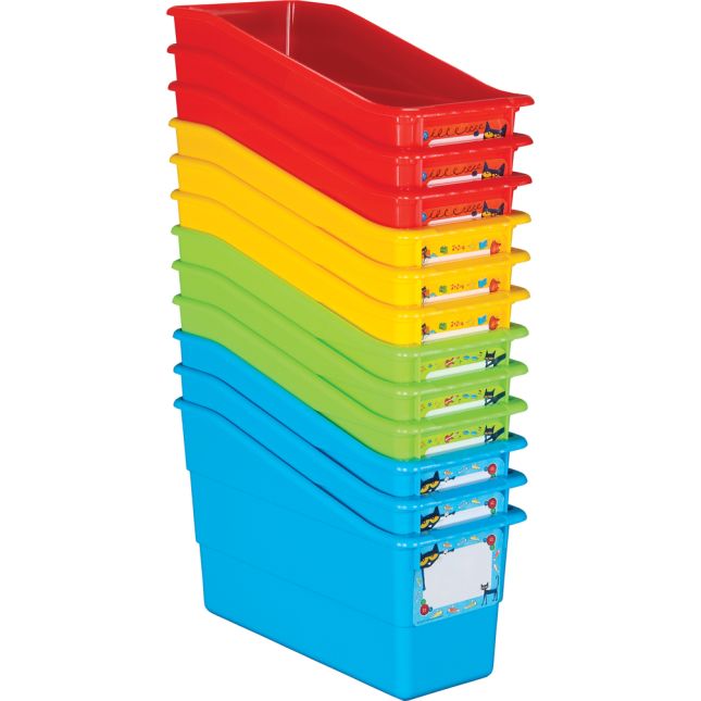 Pete The Cat® Groovy Durable Book And Binder Holders - 12 bins, 36 labels