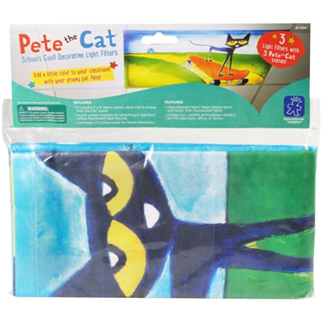 Pete The Cat School's Cool! Decorative Light Filters - 3 panels