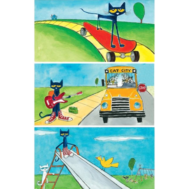 Pete The Cat School's Cool! Decorative Light Filters - 3 panels