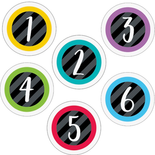 Bold And Bright Student Number Stickers