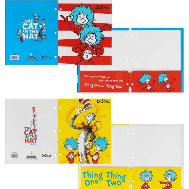 Dr. Seuss Cat In The Hat 2-Pocket Folders - 6 folders