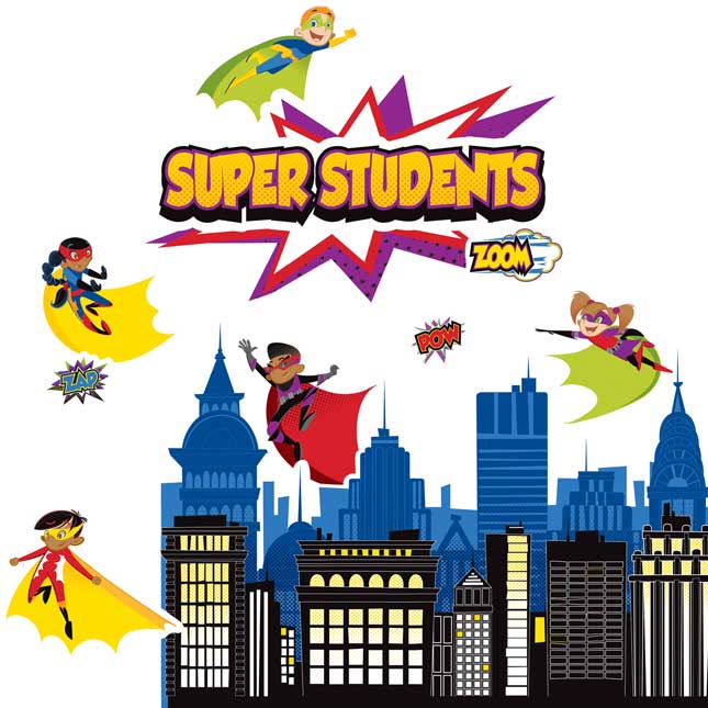 Super Power Heroic Classroom DÉcor Kit - 214-piece set